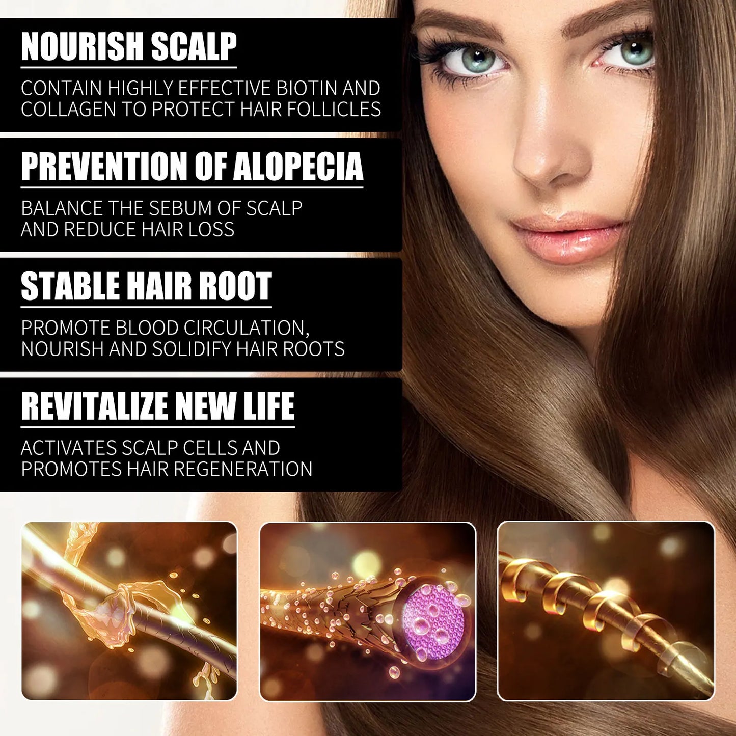 Collagen + Vitamin B7 Hair Care Oil for Hair Loss Prevention
